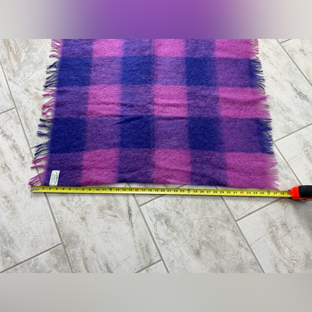 Foxford Woollen Mills Mohair Rug
Throw Blanket
Plaid Check
Made In Ireland 59x37 - Picture 4 of 5